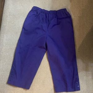 vintage purple middle length pants